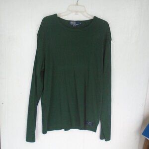 Vintage Polo by Ralph Lauren Mens Sweater Shirt Size XL Green